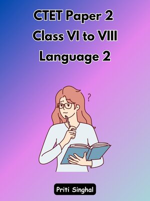 cover image of CTET Paper 2 Class VI to VIII Language 2